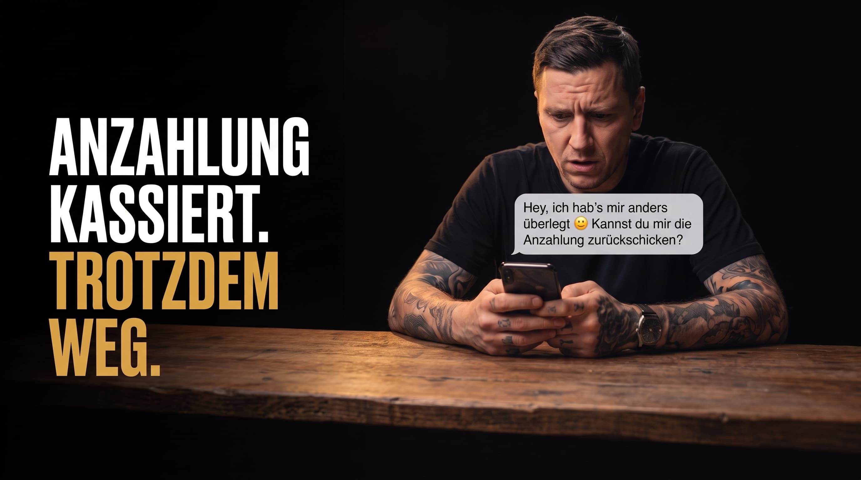 „Ich hab's mir anders überlegt" – wenn die Anzahlung ein Jahr später zurückwandert